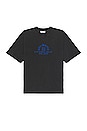 view 1 of 4 Washed Est 13 Skate T-shirt in Black & Nautic