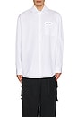 view 4 of 5 College Poplin Oversize Shirt in White