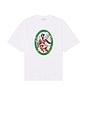 view 1 of 4 Fresco Oval Skate Short Sleeve Tee in White & Black