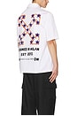 view 4 of 5 Star Arrow Poplin Bowling Shirt in White