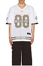 view 4 of 5 00 Mesh Football Tee in White