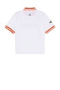 view 2 of 5 Eagle Soccer Polo in White & Red