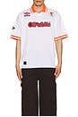 view 4 of 5 Eagle Soccer Polo in White & Red