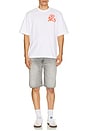 view 3 of 4 Grass Ink Logo Skate Tee in White