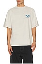 view 2 of 4 Blue Half Arrow Skate Short Sleeve Tee in Grey Melange