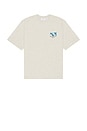 view 5 of 4 Blue Half Arrow Skate Short Sleeve Tee in Grey Melange
