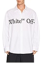 view 1 of 4 Bookish Scarf Poplin Overshirt in White