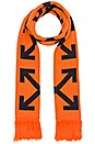 view 1 of 4 ÉCHARPE DIAGONAL ARROWS in Orange & Black