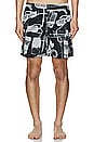 view 4 of 4 Xray Cargo Swimshorts in Black & White