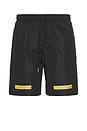 view 1 of 4 Tape Surfer Swimshort in Black & Super Lemonade
