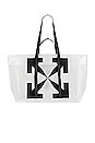 view 1 of 2 Arrow Tyvek Tote Bag in Transparent & Black