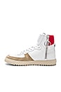 view 6 of 6 70s High Top Sneakers in White & Red