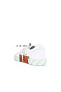 view 3 of 6 Low Vulcanized Eco Canvas Sneaker in White & Mint