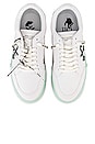 view 4 of 6 Low Vulcanized Eco Canvas Sneaker in White & Mint