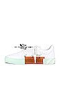 view 5 of 6 Low Vulcanized Eco Canvas Sneaker in White & Mint