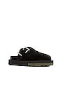 view 2 of 5 Suede Clogs in Black & Army Green