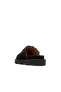 view 3 of 5 Suede Clogs in Black & Army Green