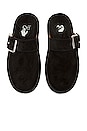 view 4 of 5 Suede Clogs in Black & Army Green