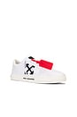 view 2 of 6 New Low Vulcanized Canvas Sneaker in White & Black
