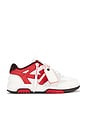 view 1 of 6 Slim Out Of Office Sneaker in Brick Red & White