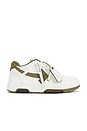 view 1 of 6 Out Of Office Calf Leather Sneaker in White & Kaki