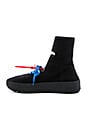 view 5 of 6 Moto Wrap Sneaker in Black & White