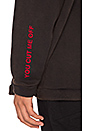 view 5 of 6 Cut Off Hoodie in Black & Red