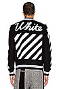 view 4 of 4 Letterman Patch Jacket in Black & White