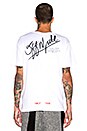 view 3 of 3 Othelo Half Time Tee in White & Black