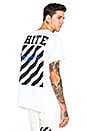 view 1 of 4 T-SHIRT BLUE COLLAR in White & Cobalt Blue