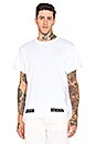 view 2 of 4 T-SHIRT BLUE COLLAR in White & Cobalt Blue