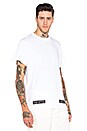 view 3 of 4 T-SHIRT BLUE COLLAR in White & Cobalt Blue