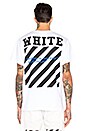 view 4 of 4 T-SHIRT BLUE COLLAR in White & Cobalt Blue