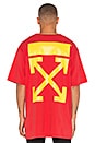 view 3 of 5 Arrows Tee in Split Red & Yellow
