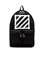view 1 of 4 Brushed Diagonals Backpack in Black & White
