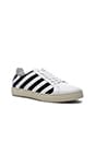 view 2 of 6 Diagonal Stripe Sneakers in White & Black