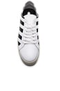 view 4 of 6 Diagonal Stripe Sneakers in White & Black