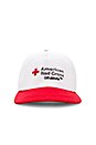 view 3 of 6 Red Cross Cap in White