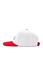 view 5 of 6 Red Cross Cap in White