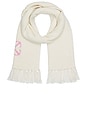 view 2 of 3 Arrow Scarf in Ivory & Sea Pink