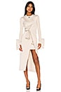 view 1 of 3 Wrap Shirt Dress in Beige & Black