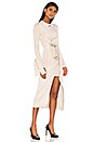 view 2 of 3 Wrap Shirt Dress in Beige & Black