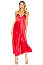 view 1 of 3 Pleated Panel Slip Dress in Red