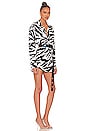 view 2 of 3 Zebra VI Belted Shirt Dress in White & Black