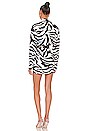 view 3 of 3 Zebra VI Belted Shirt Dress in White & Black