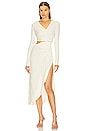 view 1 of 4 Vi-crepe Draped Midi Dress in White