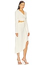 view 2 of 4 ROBE VI-CREPE DRAPED in White