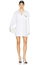 view 1 of 5 Poplin Roxy Shirt Dress in White & Black