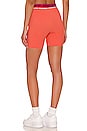 view 3 of 4 Athleisure Logo Band Short in Coral & Red