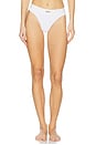 view 1 of 5 Off Rib Thong in White & Black